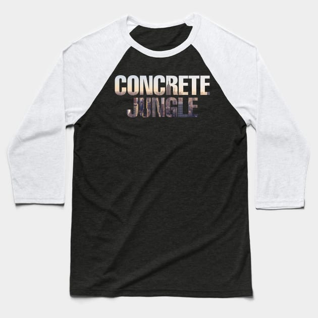 Concrete Jungle New York Baseball T-Shirt by renzkarlo